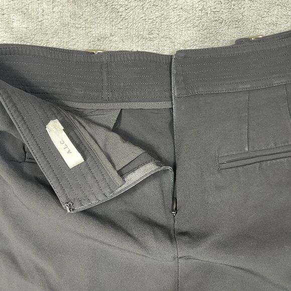 A.L.C. Crop Pants Womens 6 High Waist Buckles Pleated Back Zip - Picture 9 of 14